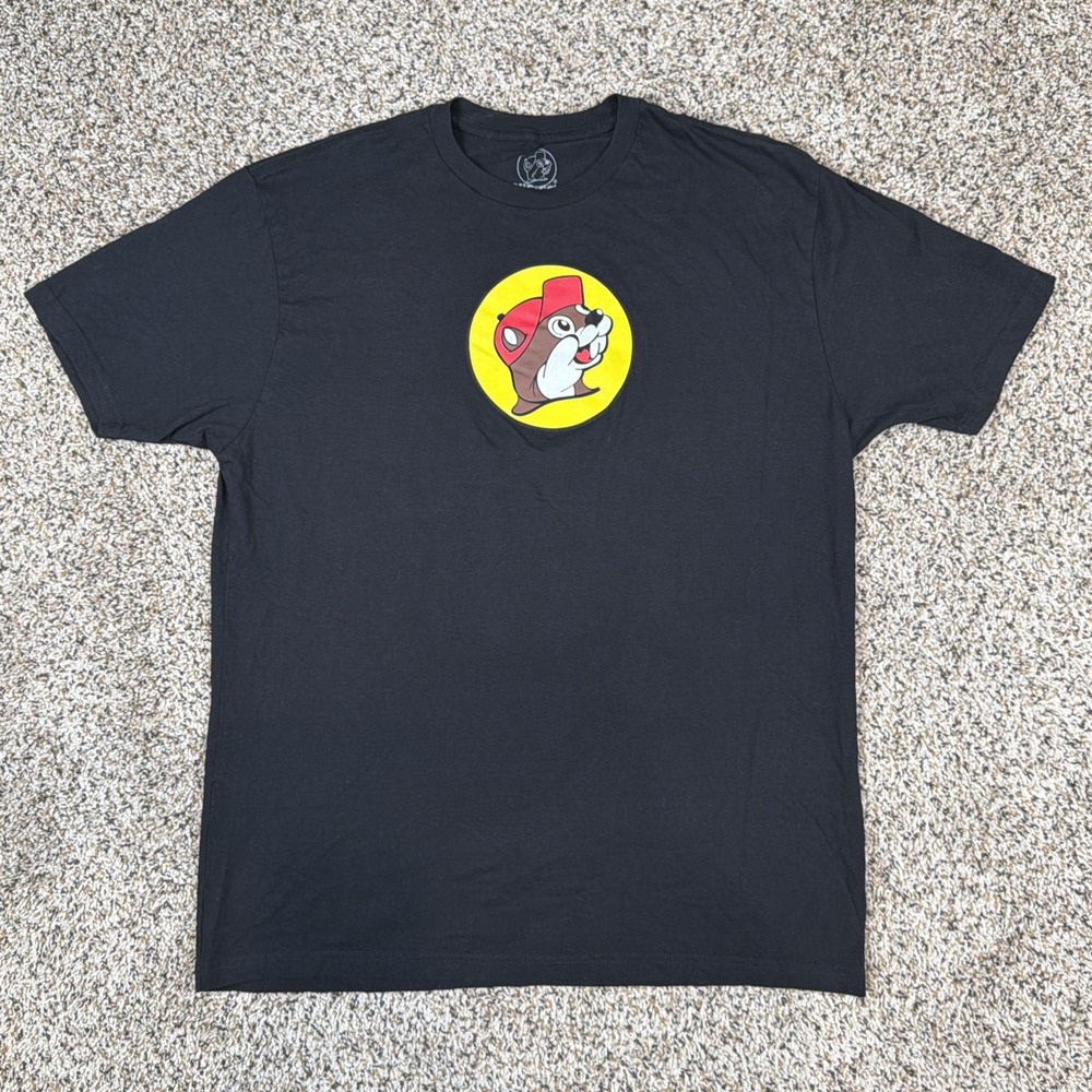 Buc-ees T Shirt Mens XL Black Cotton Peace Love Buc-ees Graphic Tee Made in USA